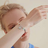HOBBIESAY 100Pcs Transparent Spray Painted Glass Beads GLAA-HY0001-41-5