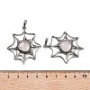 Natural Rose Quartz Spider Web Pendants G-Q163-09AS-06-3