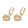 Rack Plating Brass Micro Pave Cubic Zirconia Dangle Hoop Earrings EJEW-A031-15G-1