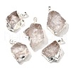 Raw Rough Natural Dyed Quartz Crystal Pendants G-G895-05S-01-1