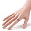 Independence Day Japanese Seed Braided Bead Finger Ring RJEW-TA00062-3