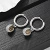 Brass Cubic Zirconia Hoop Earrings EJEW-Q015-01P-D-4