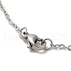 Non-Tarnish 201 Stainless Steel Pendnat Necklace with Cable Chains NJEW-E102-01P-04-3