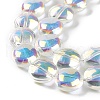 Transparent Electroplate Glass Bead Strands EGLA-P049-01A-AB02-4