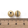 Brass Micro Pave Cubic Zirconia Beads KK-C071-08G-02-3