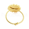 Real 18K Gold Plated 304 Stainless Steel Open Cuff Rings for Women RJEW-B061-02G-09-3