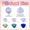  12Pcs 6 Colors Transparent Glass Bead Cap GLAA-TA0002-06-10