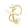 Brass Cuff Rings for Women RJEW-F184-08B-G-2