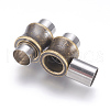 304 Stainless Steel Magnetic Clasps with Glue-in Ends STAS-F123-07-3