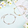 Stainless Steel Daisy Flowers Ankle with Box Chains for Women JA196B-2