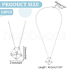 Unicraftale 10Pcs 201 Stainless Steel Macrame Pouch Empty Stone Holder for Pendant Necklaces Making MAK-UN0001-52-3
