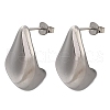 304 Stainless Steel Teardrop Stud Earrings for Women EJEW-S272-03P-4