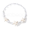 2Pcs 2 Colors Synthetic Turquoise Beaded Bangles BJEW-JB11588-3