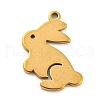 304 Stainless Steel Pendants STAS-Q306-02G-A-1
