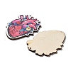 Single Face Printed Wood Big Pendants WOOD-B008-06-2