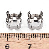 Non-Tarnish 201 Stainless Steel Sew on Prong Settings STAS-T032-01-8mm-P-3