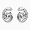 Brass Stud Earrings for Women EJEW-U015-13P-01-3