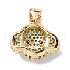 Brass Micro Pave Cubic Zirconia Pendants KK-M240-01-4