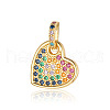 Brass Micro Pave Colorful Cubic Zirconia Pendants ZIRC-OY002-01G-1