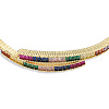 Colorful Cubic Zirconia Hinged Bangle BJEW-N014-008-4