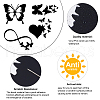 Gorgecraft  8 Sheets 4 Style Infinity Heart & Butterfly Laser Style Plastic Adhesive Car Stickers STIC-GF0001-05A-4