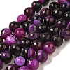 Natural Agate(Dyed & Heated) Beads Strands G-H066-B09-03-2