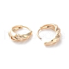 Rack Plating Twist Brass Hoop Earrings EJEW-S241-17G-2