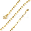 Rack Plating Brass Ball Chain Necklaces for Women NJEW-A035-03G-4