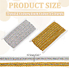 WADORN 2 Cards 2 Colors Sparkle Polyester Ribbons OCOR-WR0001-32-2