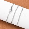 Tarnish Resistant 304 Stainless Steel Cable Chain Necklaces STAS-O037-120P-4
