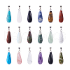 Kissitty 18Pcs 18 Style Natural & Synthetic Gemstone Pendants G-KS0001-13-9