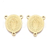 Ion Plating(IP) 201 Stainless Steel Rosary Center Connector Charms STAS-T064-47G-2