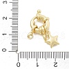 Brass Clear Cubic Zirconia Spring Ring Clasps KK-G528-02G-3