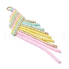 Glass Seed Beaded Tassels Pendants PALLOY-MZ00659-02-3