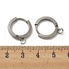 201 Stainless Steel Huggie Hoop Earrings Findings STAS-A167-01G-P-3