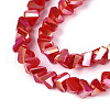Electroplate Opaque Glass Beads Strands GLAA-N022-4mm-02-3