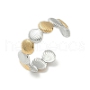 304 Stainless Steel Double Color Cuff Rings RJEW-S635-01GP-C-4