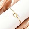 Ion Plating(IP) 304 Stainless Steel Knot Cuff Bangles for Women BJEW-M233-04G-5