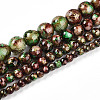 Baking Painted Glass Beads Strands DGLA-N003-10mm-B07-2