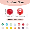 GOMAKERER 14 Strands 14 Colors Electroplate Glass Beads Strands EGLA-GO0001-06-2