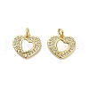 Brass Micro Pave Clear Cubic Zirconia Pendants KK-K365-04B-G-1