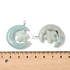 Natural Flower Amazonite Pendants G-Z086-01P-22-3