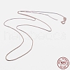 925 Sterling Silver Box Chain Necklaces STER-F039-45cm-05RG-3