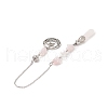 Natural Rose Quartz Pointed Dowsing Pendulums PALLOY-JF02009-05-3