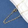 Brass Heart Link Chain Necklaces for Women NJEW-Z068-03G-02-3