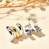 304 Stainless Steel Two Tone Stud Earrings EJEW-F355-05GP-01-5