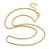 Brass Wheat Chains Necklaces for Women NJEW-D302-24G-4