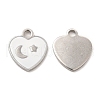 304 Stainless Steel Enamel Pendants STAS-M308-12P-03-1