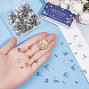 SUNNYCLUE 100Pcs Flat Round Shape 304 Stainless Steel Stud Earring Findings STAS-SC0008-60-3