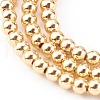 Round Brass Beaded Stretch Bracelets BJEW-JB05983-3